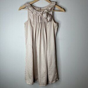 NEW MM Couture by Miss Me Sleeveless Ruffle Neck with Rose Shift Mini Dress Sz S